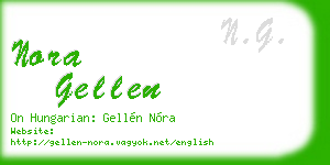 nora gellen business card